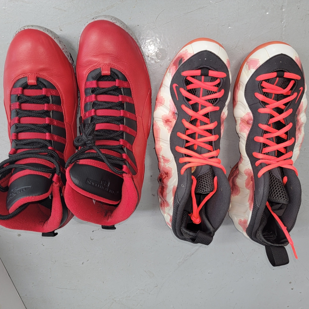 Nike Red and Black High-Top Sneakers